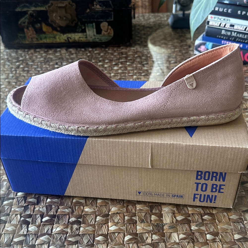 Verbenas suede open toe espadrille shoes “Cruz Antique Retail $79